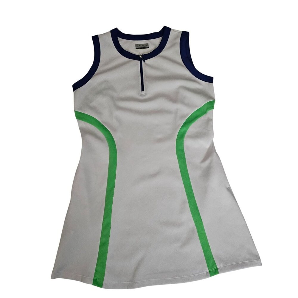 PGA TOUR Activewear Golf Color Block Sleeveless Flounce Dress Women's Size Large - Picture 2 of 9